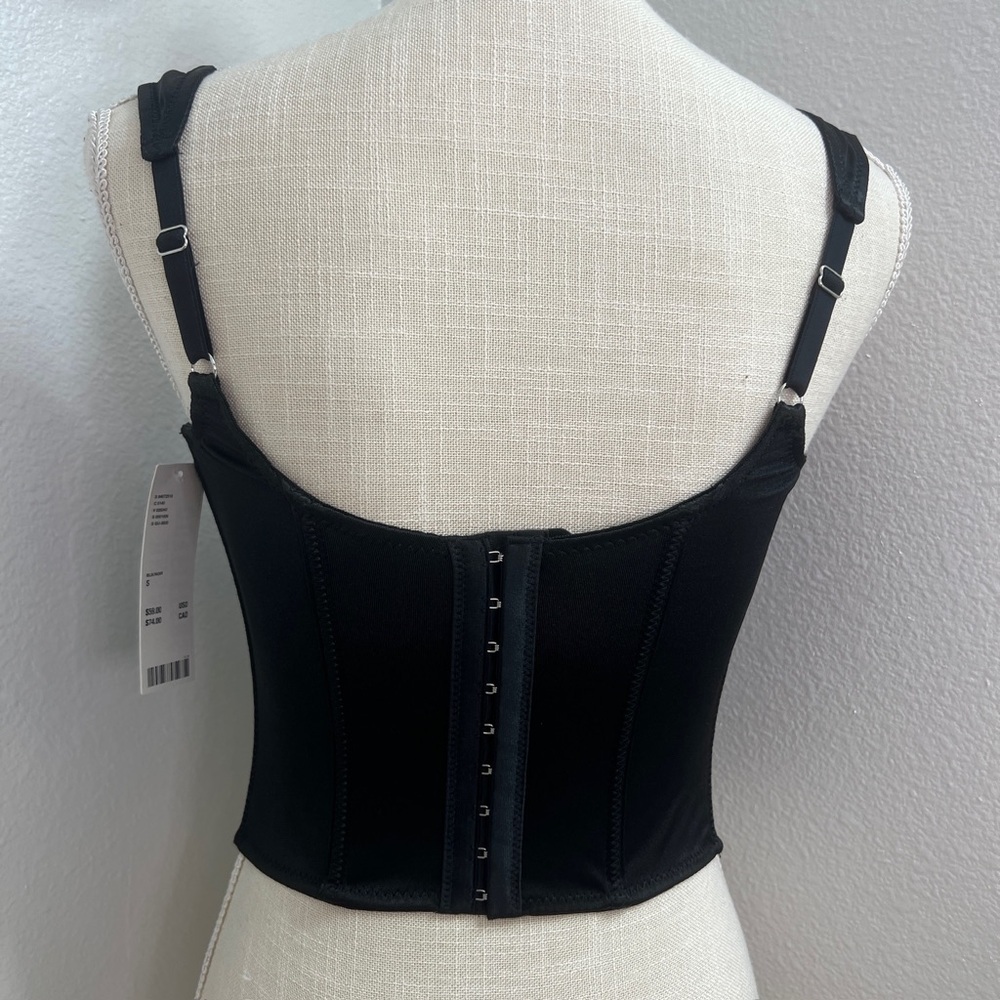 NWT Out from Under by Urban Outfitters Pillowtalk Black Satin Corset Top 🖤 - Picture 4 of 5
